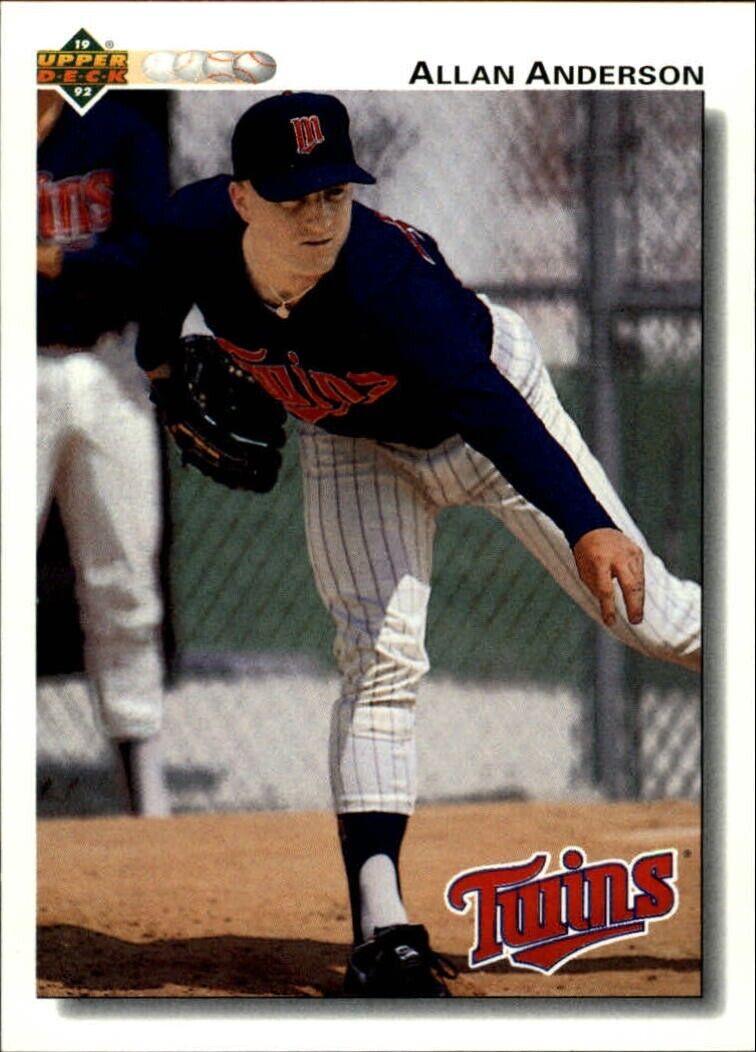 Allan Anderson 1992 Upper Deck MLB #506 Baseball Card Minnesota Twins