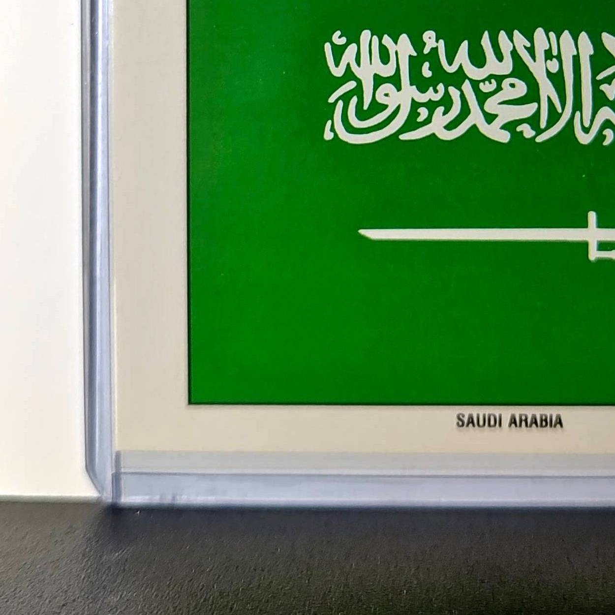 Saudi Arabia Flag 1991 Topps Desert Storm #30 Sticker Card