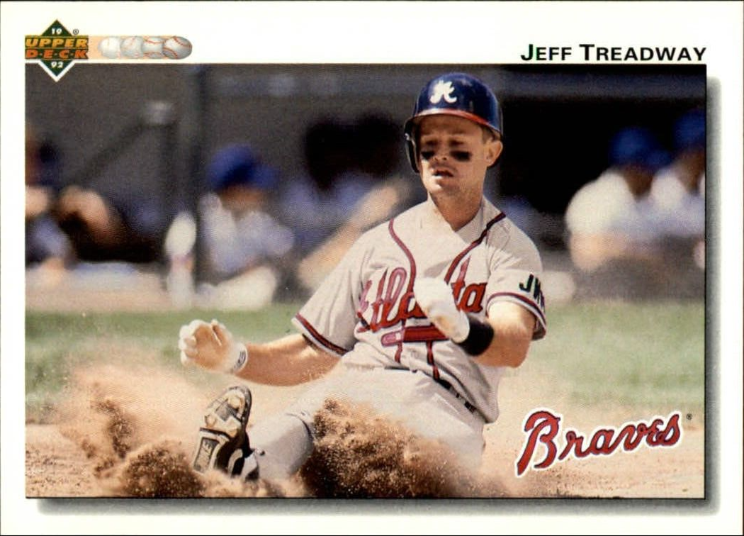 Jeff Treadway 1992 Upper Deck MLB #389 Baseball Card Atlanta Braves