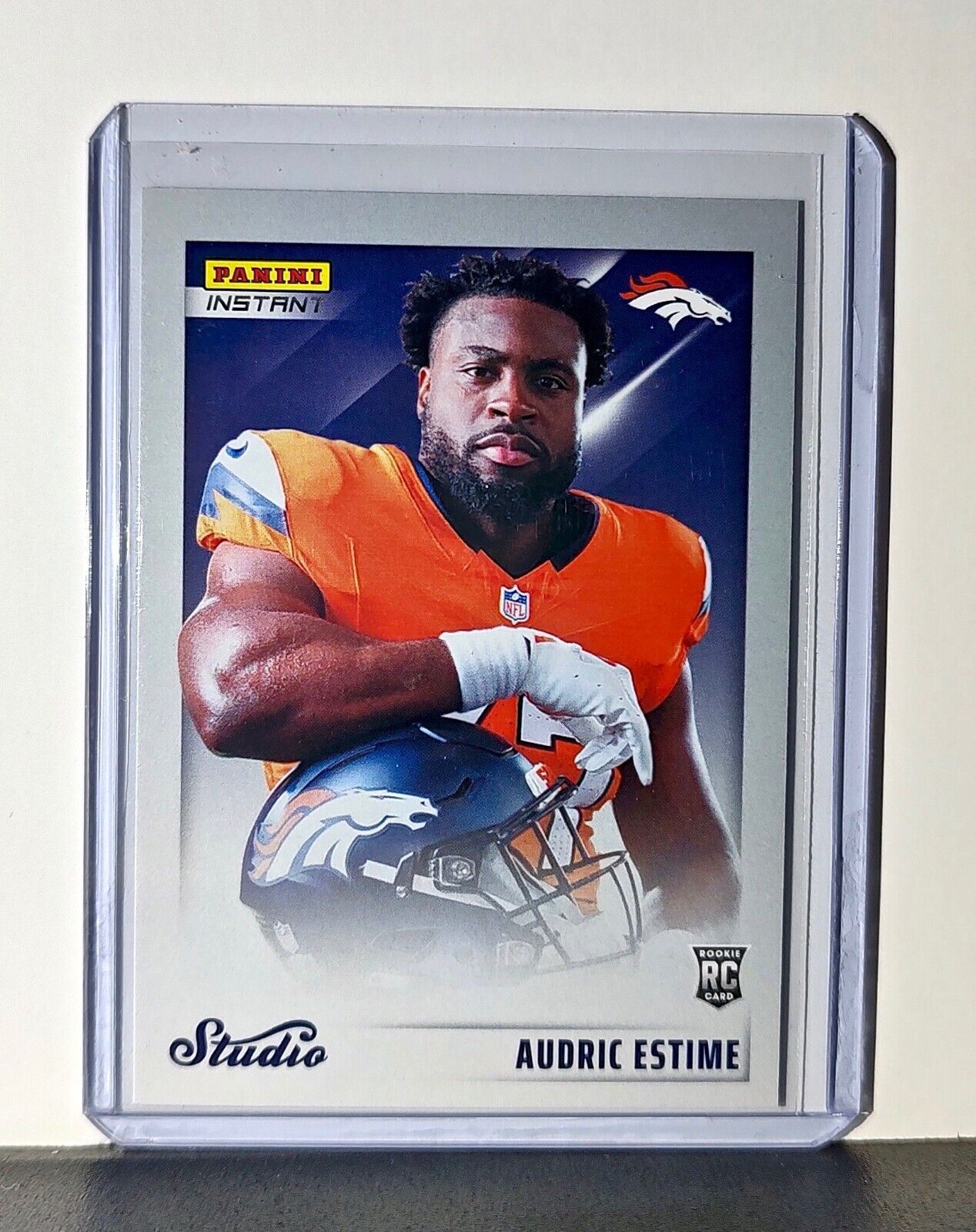 Audric Estime 2024 Panini NFL Studio Rookies #2 Card Denver Broncos 1/1672