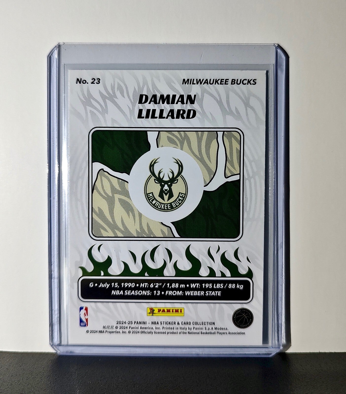 Damian Lillard 2024-25 Panini NBA #23 Sticker Card Milwaukee Bucks