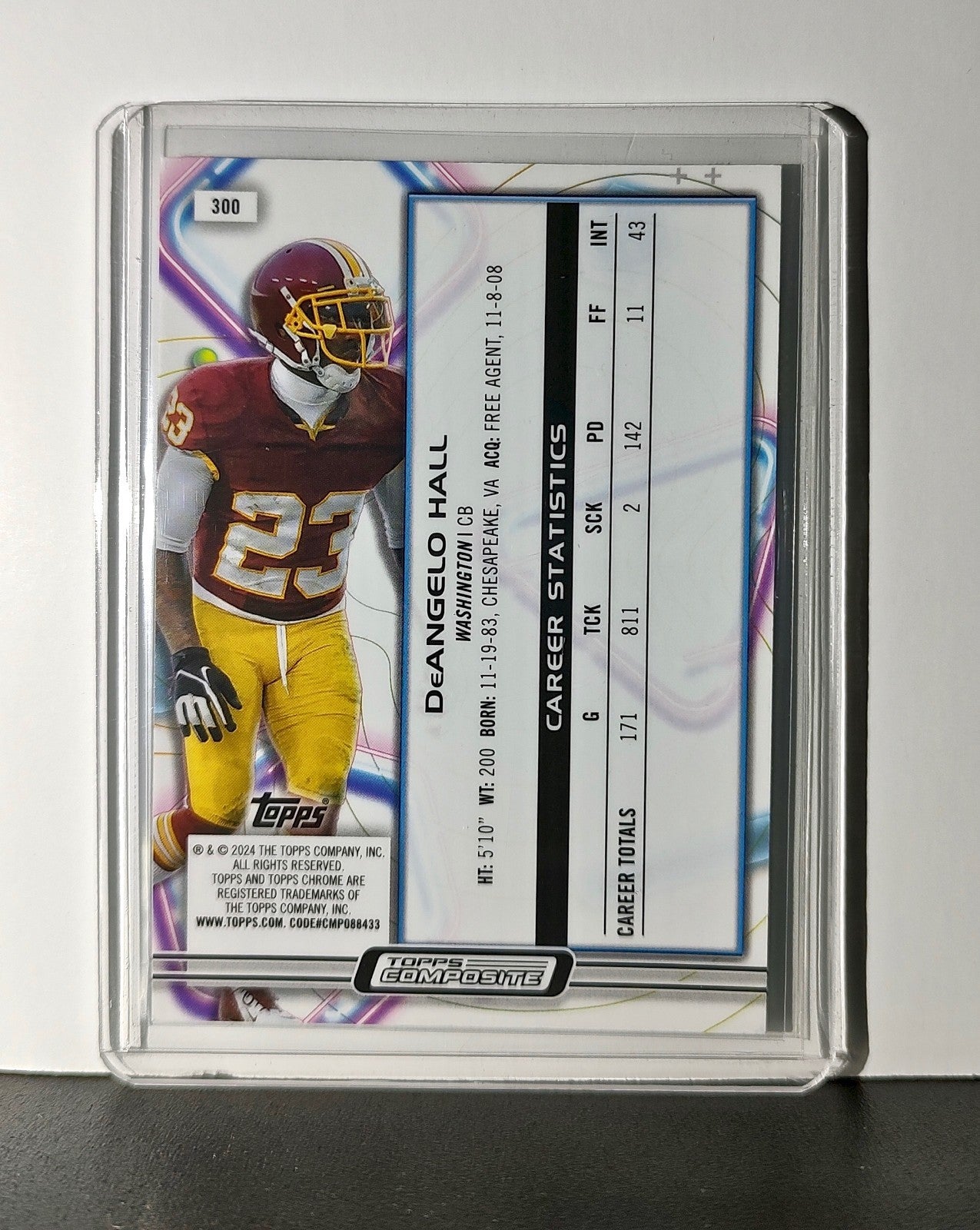 DeAngelo Hall 2023 Topps Chrome Cosmic NFL #300 Card Washington Redskins