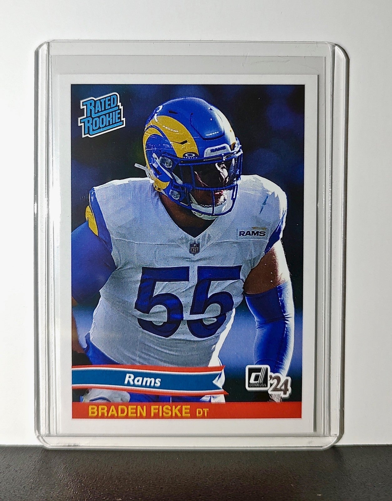 Braden Fiske Rookie 2024 Panini Rated Rookie Retro NFL #33 Card LA Rams 1 of 890