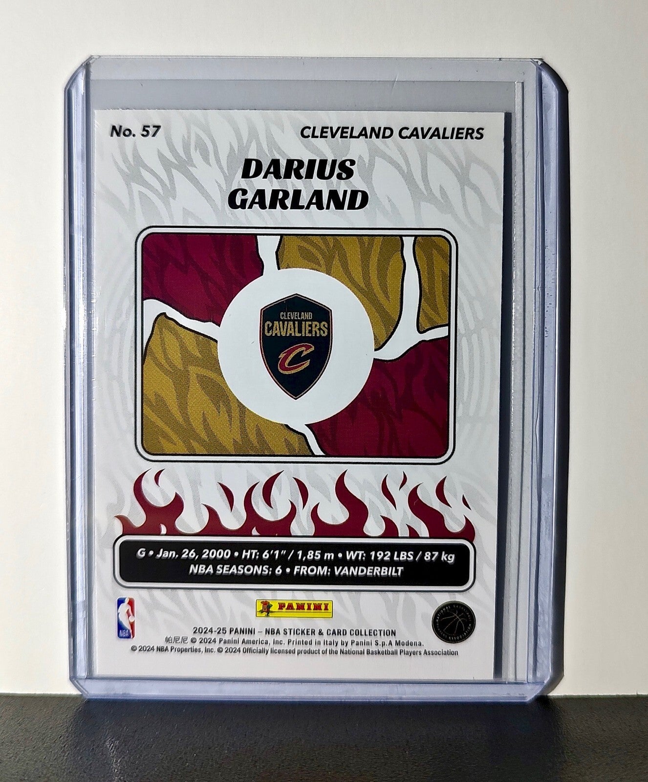 Darius Garland 2024-25 Panini NBA #57 Sticker Card Cleveland Cavaliers