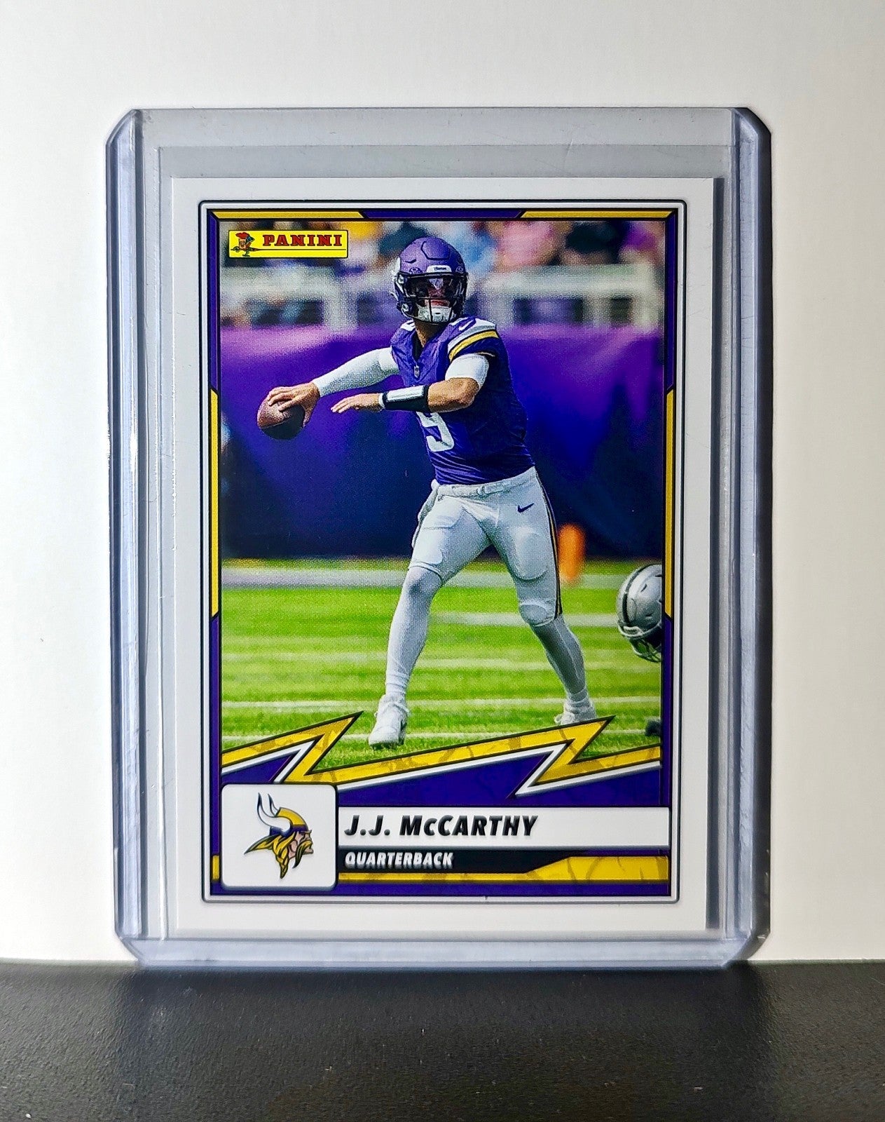 J.J. McCarthy 2025 Panini NFL #8 Sticker Card Minnesota Vikings