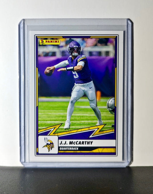 J.J. McCarthy 2025 Panini NFL #8 Sticker Card Minnesota Vikings