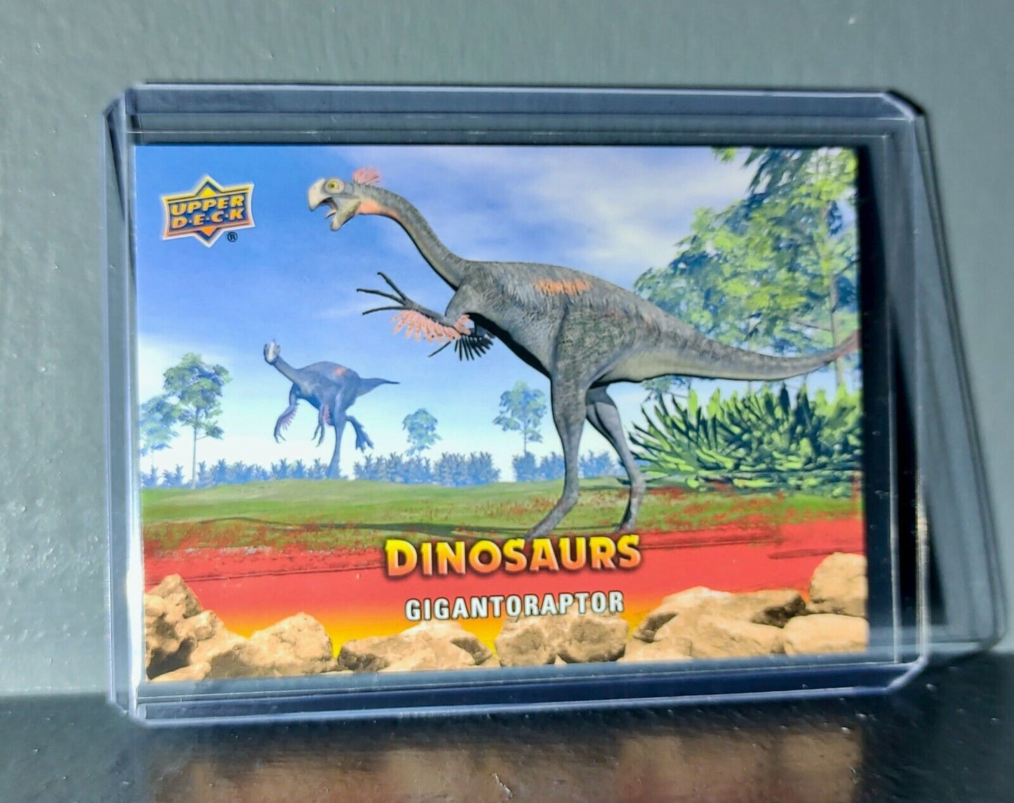 2015 Upper Deck Dinosaurs Giganotosaurus Extinction Red Parallel #3 Card