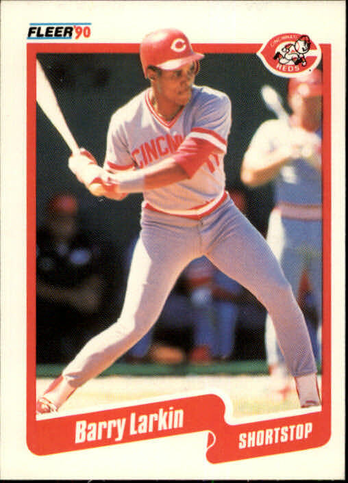 1990 Barry Larkin Fleer Baseball Card #423