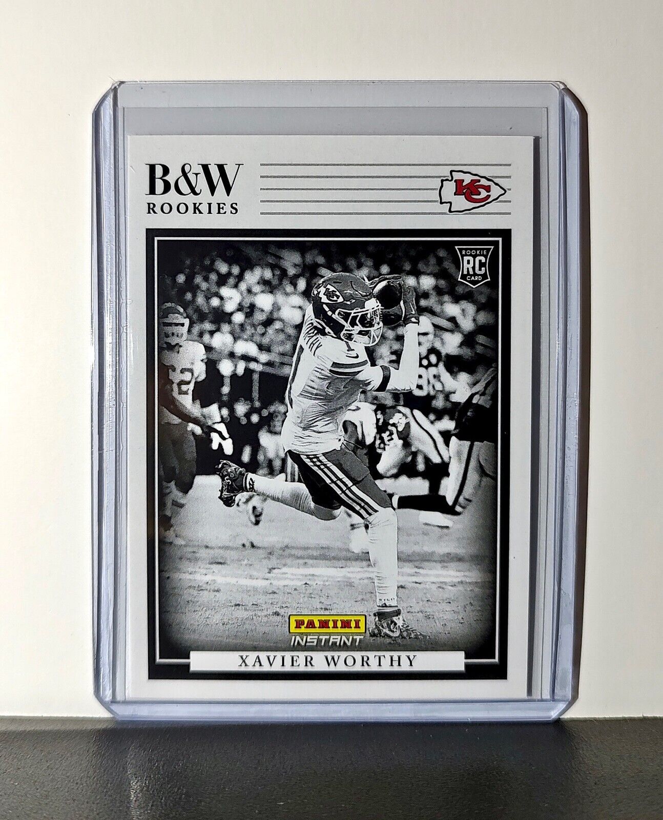 Xavier Worthy 2024 Panini NFL #23 Black & White Rookies Card Chiefs 1 of 680
