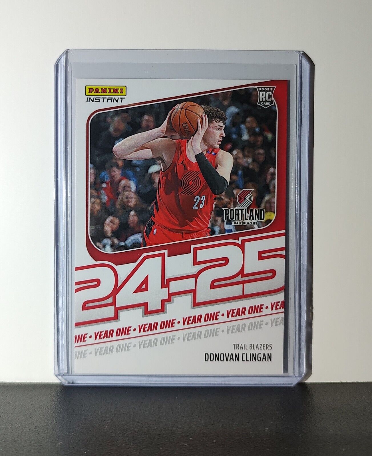 Donovan Clingan Rookie Card 2024-25 Panini Year One #7 Trail Blazers 1/613