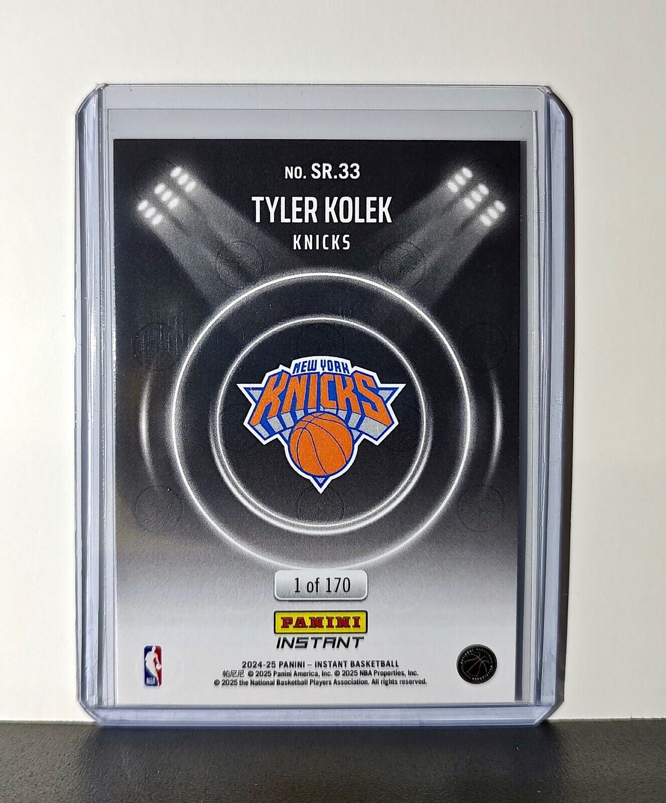 Tyler Kolek Rookie 2024-25 Panini Spotlight Rookies NBA #33 Card Knicks 1 of 170