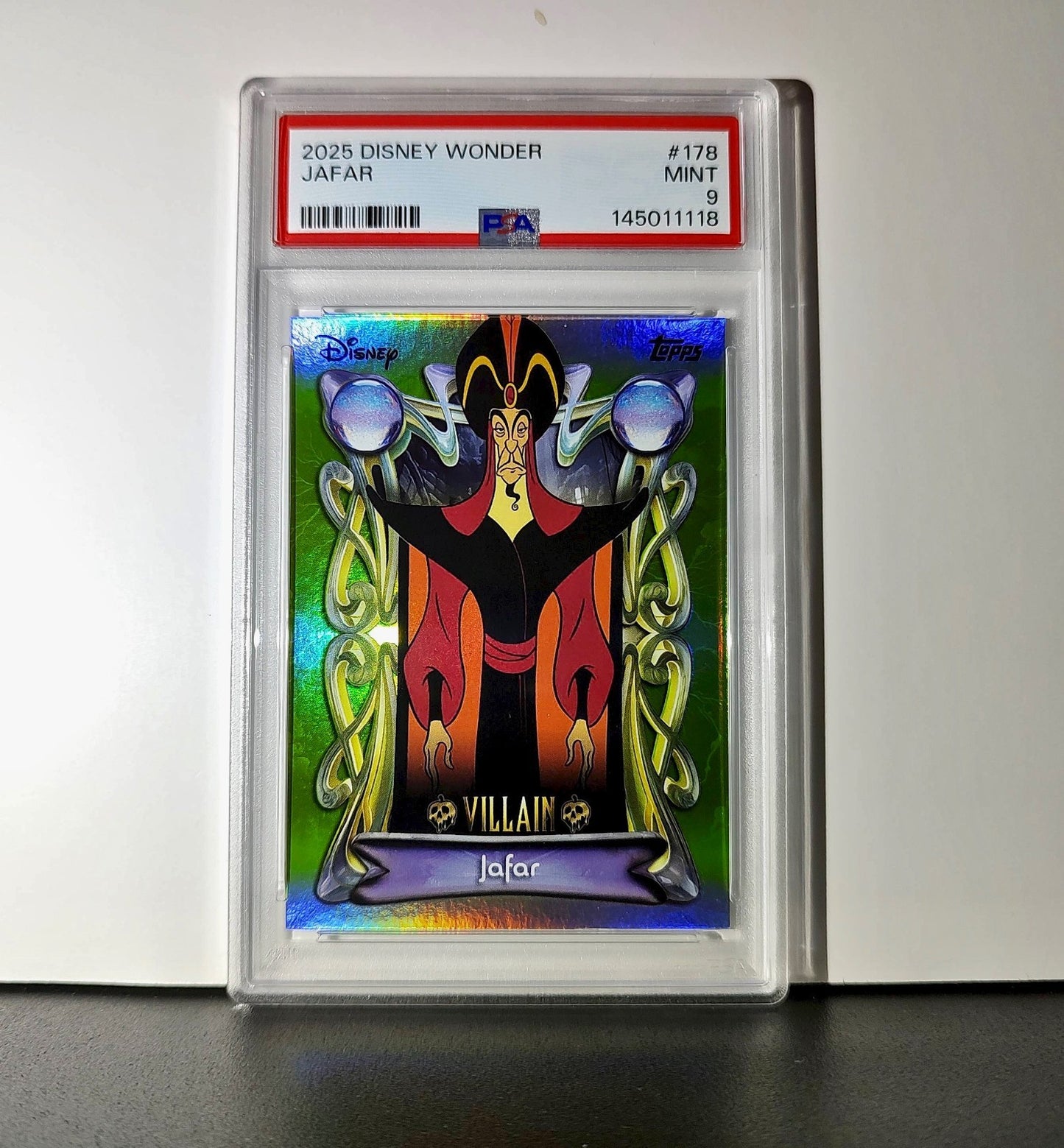 Jafar 2025 Topps Disney Wonder #178 Card Aladdin PSA 9