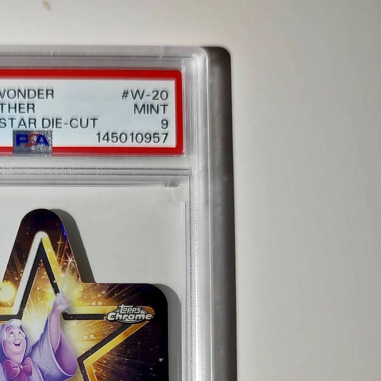 Fairy Godmother 2025 Topps Chrome Disney #W-20 Wish Upon A Star Die Cut PSA 9