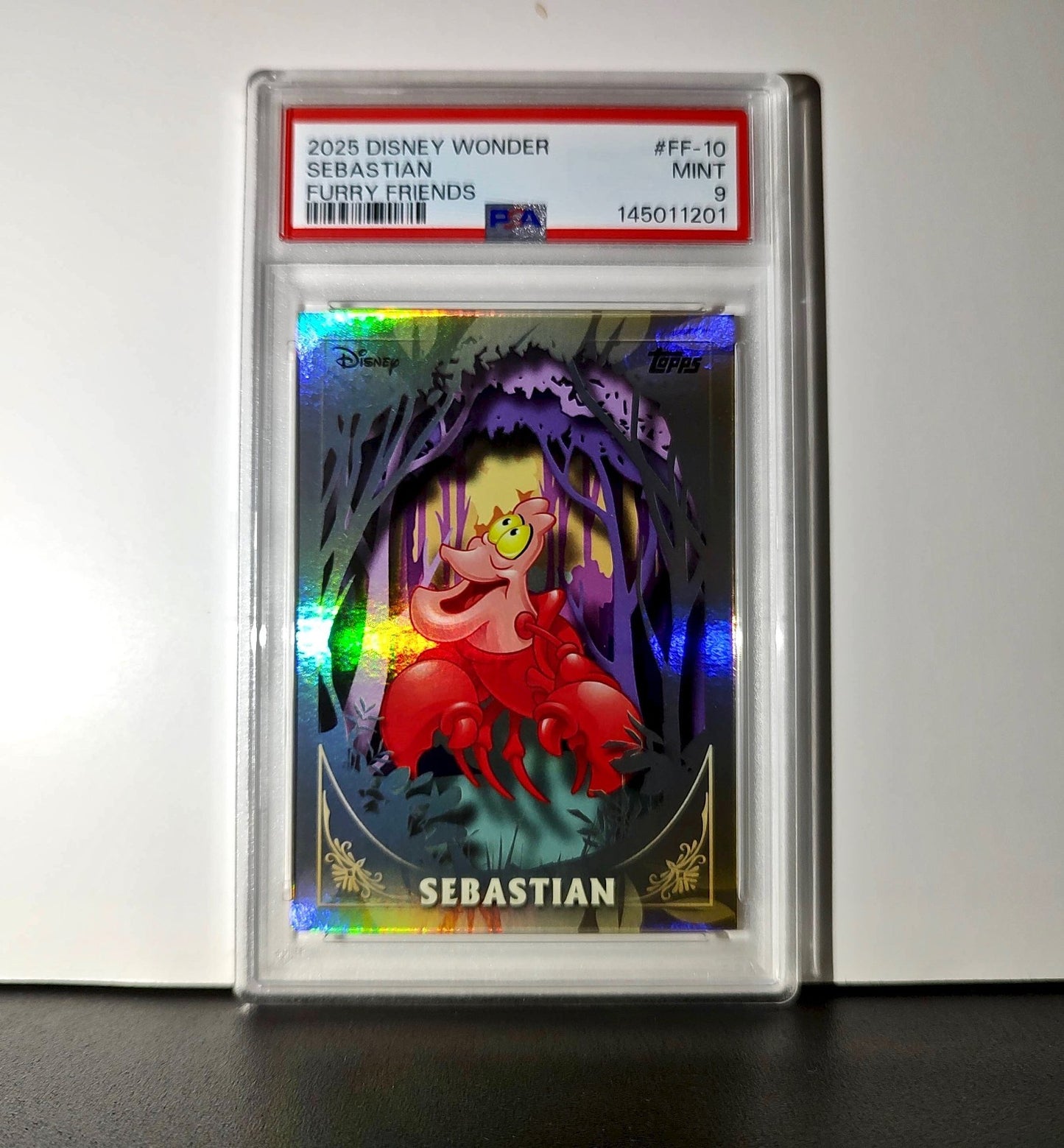 Sebastian 2025 Topps Disney #FF-10 Furry Friends Card The Little Mermaid PSA 9
