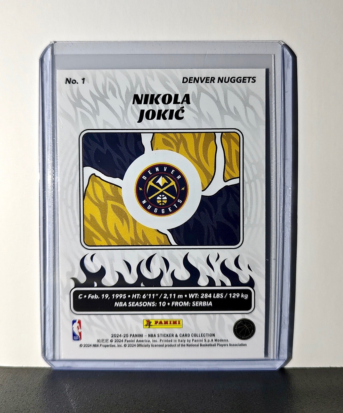 Nikola Jokić 2024-25 Panini NBA #1 Sticker Card Denver Nuggets
