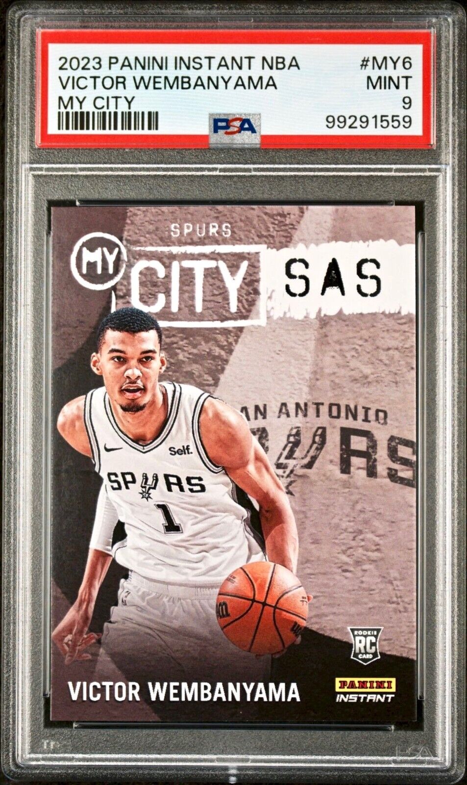 Victor Wembanyama 2023 Panini MyCity Rookie NBA #MY-6 Card PSA 9 Mint