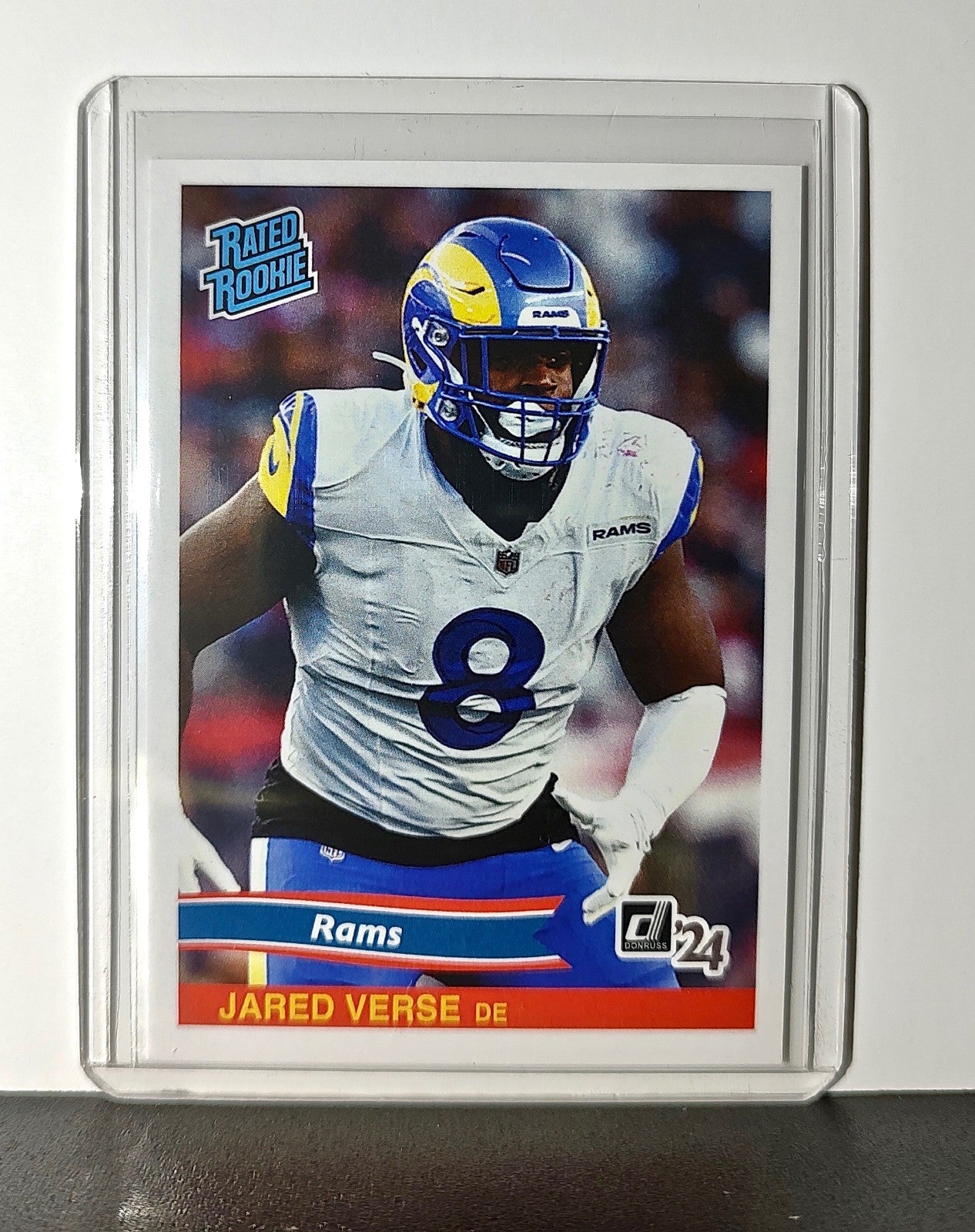 Jared Verse Rookie 2024 Panini Rated Rookie Retro NFL #34 Card LA Rams 1 of 890