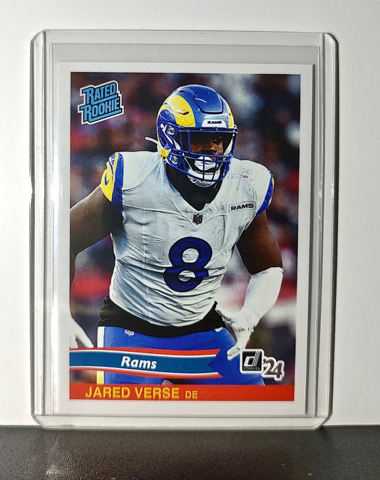 Jared Verse Rookie 2024 Panini Rated Rookie Retro NFL #34 Card LA Rams 1 of 890