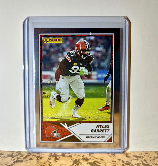 Myles Garrett 2024 Panini NFL #55 Silver Foil Sticker Card Cleveland Browns