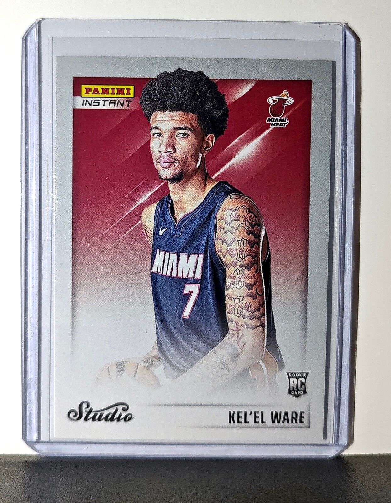 Kel'el Ware 2024-25 Panini NBA Studio #30 Rookie Card Miami Heat 1/275