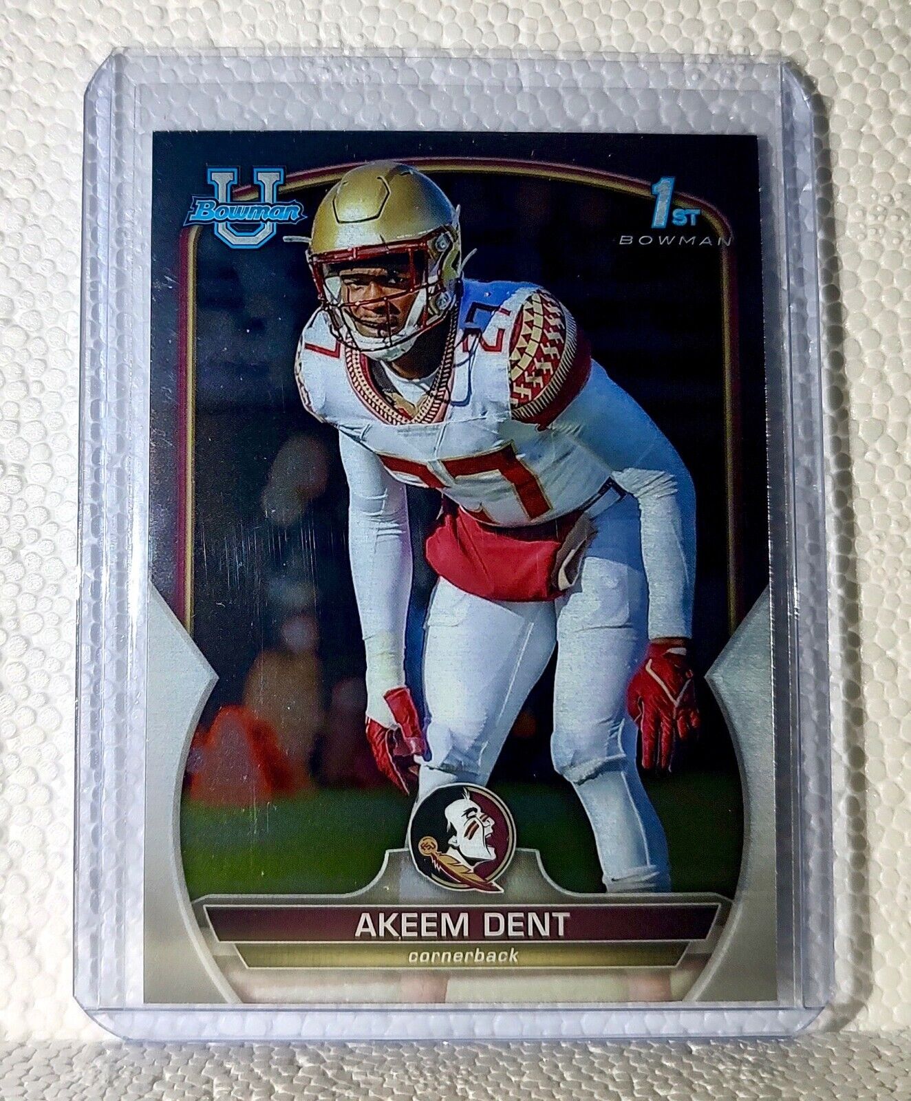 Akeem Dent 2022 Topps 1st Bowman U Football #13 Card Florida State