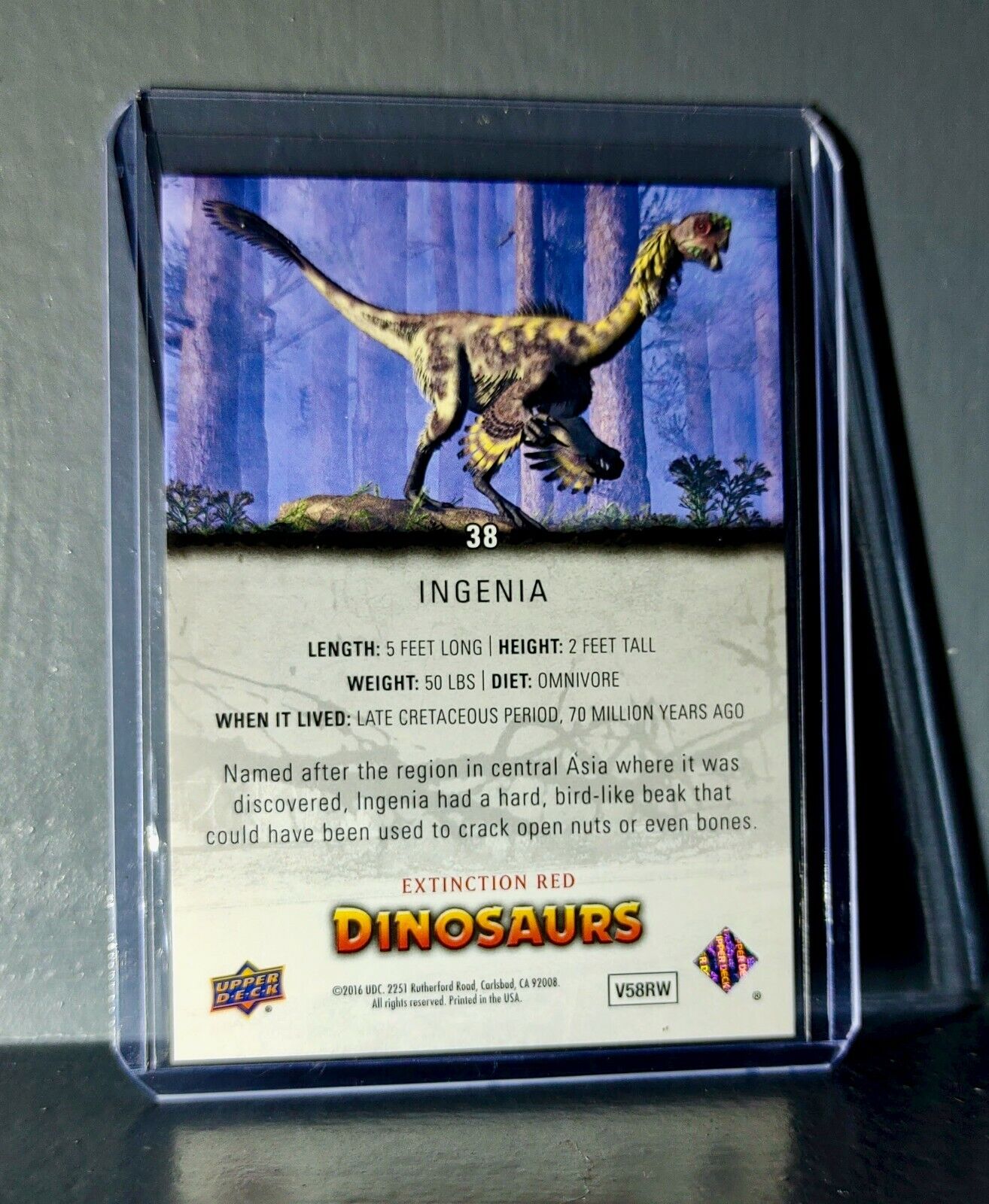 2015 Upper Deck Dinosaurs Ingenia Extinction Red Parallel #38 Card