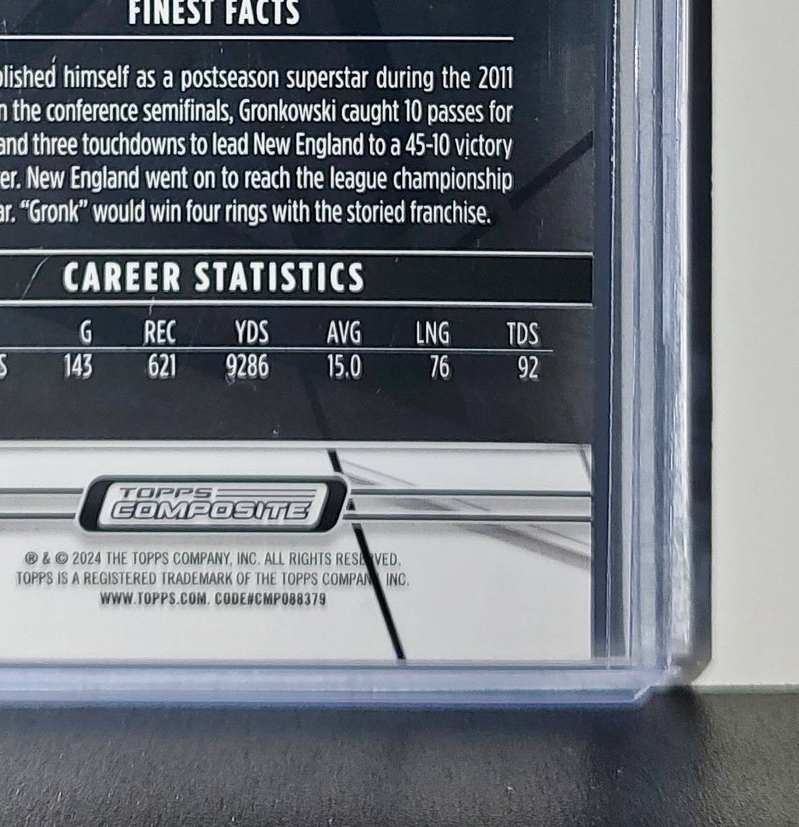 Rob Gronkowski 2023 Topps Finest NFL #213 Football Card New England Patriots