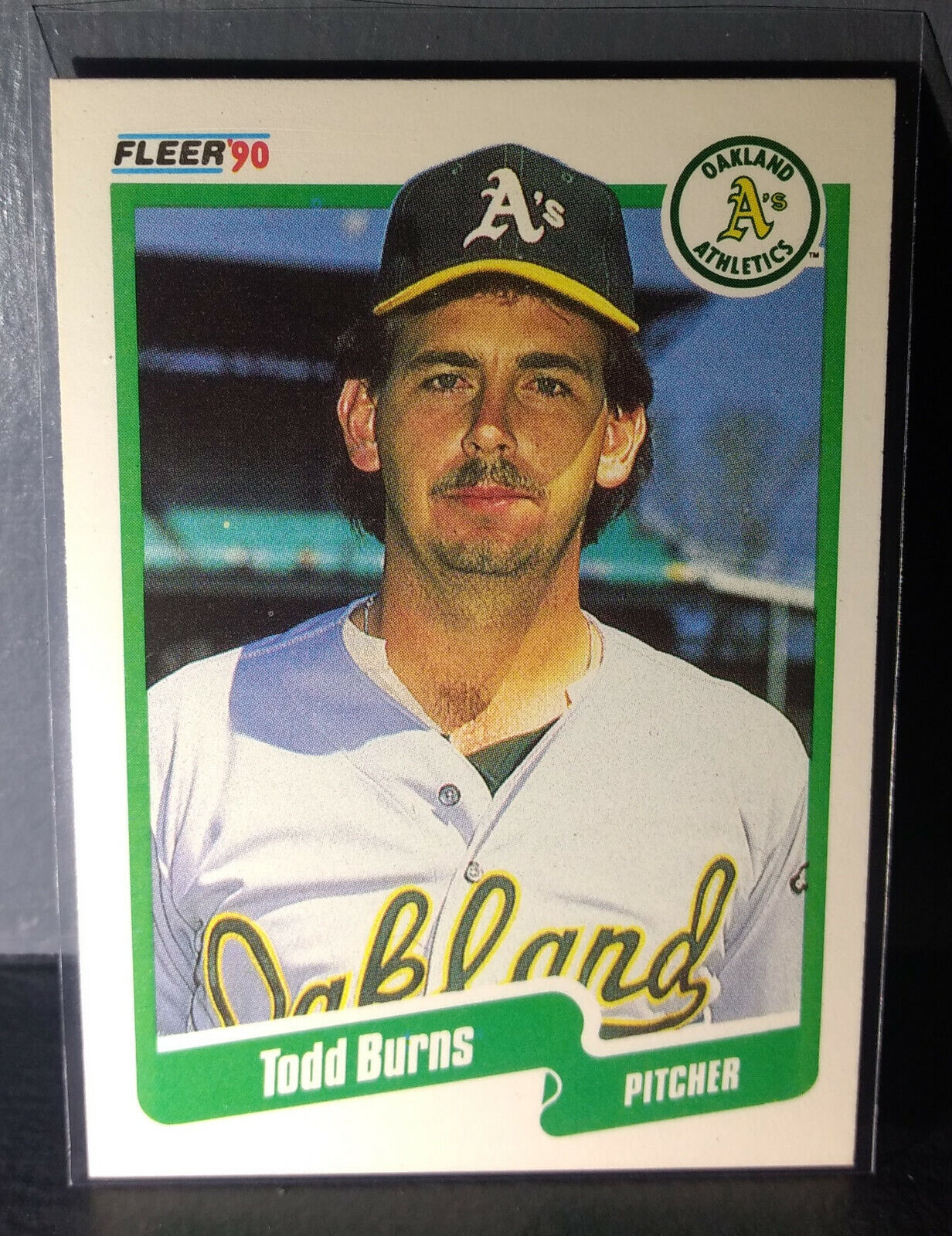 1990 Todd Burns Fleer Baseball Card #2