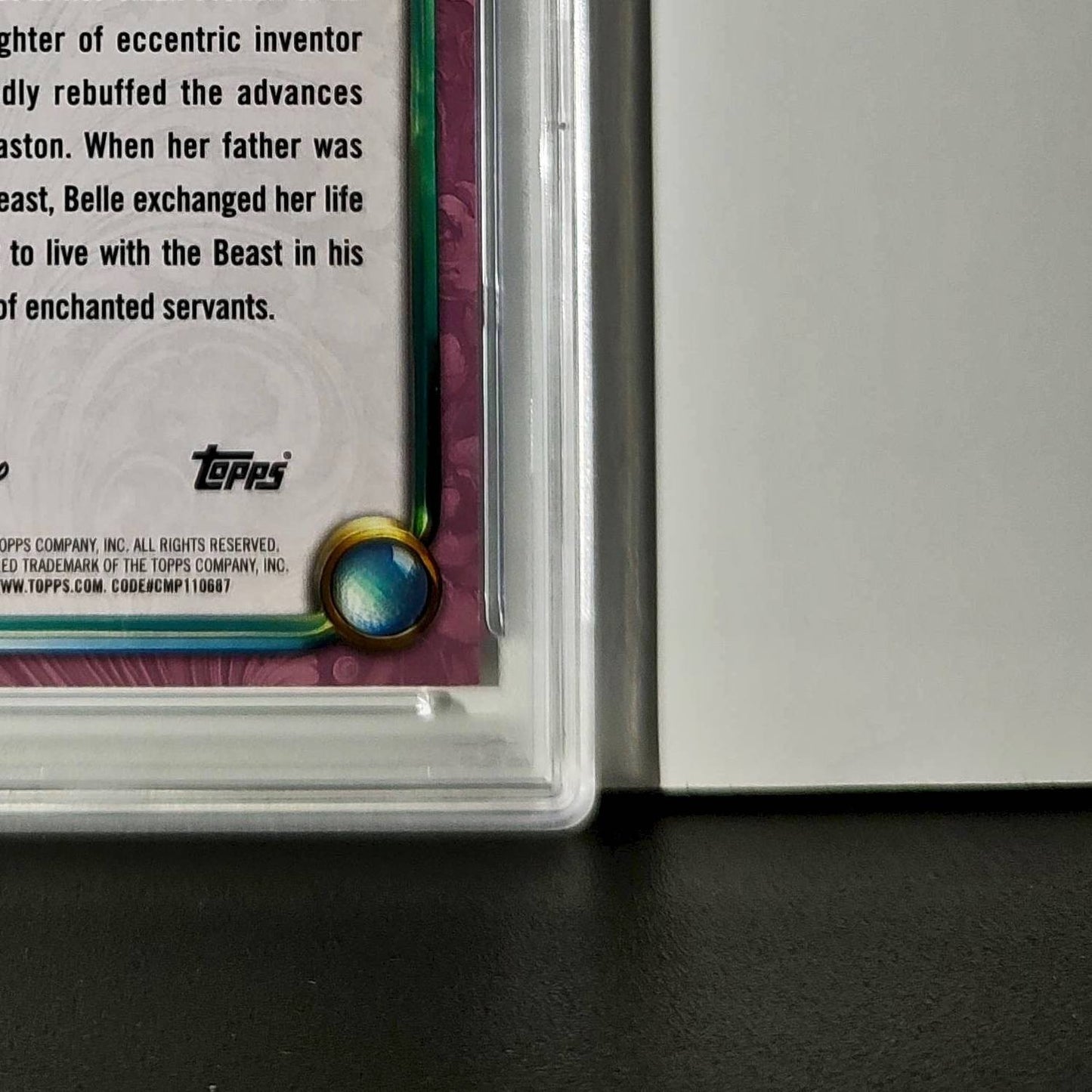 Belle 2025 Topps Disney Cartoon Princess #155 Card Beauty and the Beast PSA 9