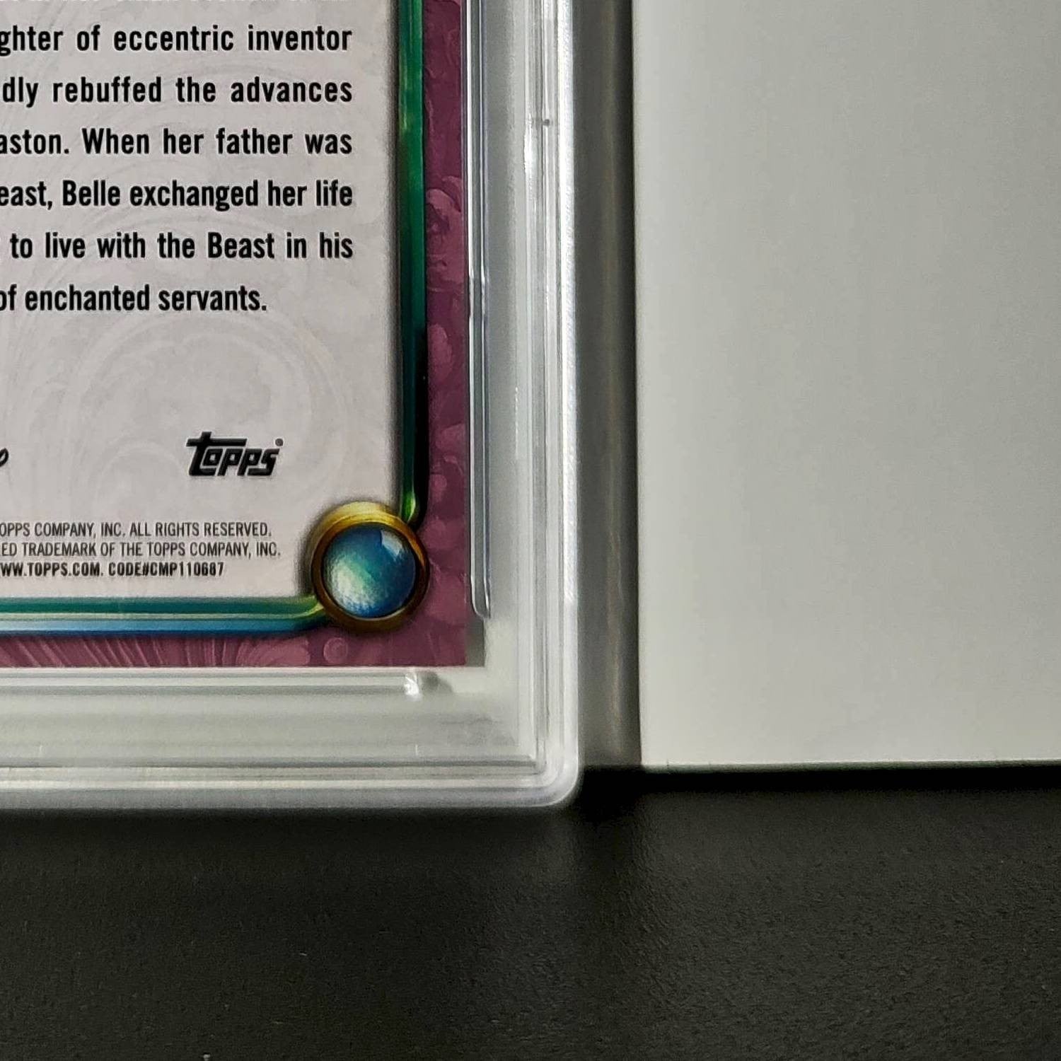 Belle 2025 Topps Disney Cartoon Princess #155 Card Beauty and the Beast PSA 9