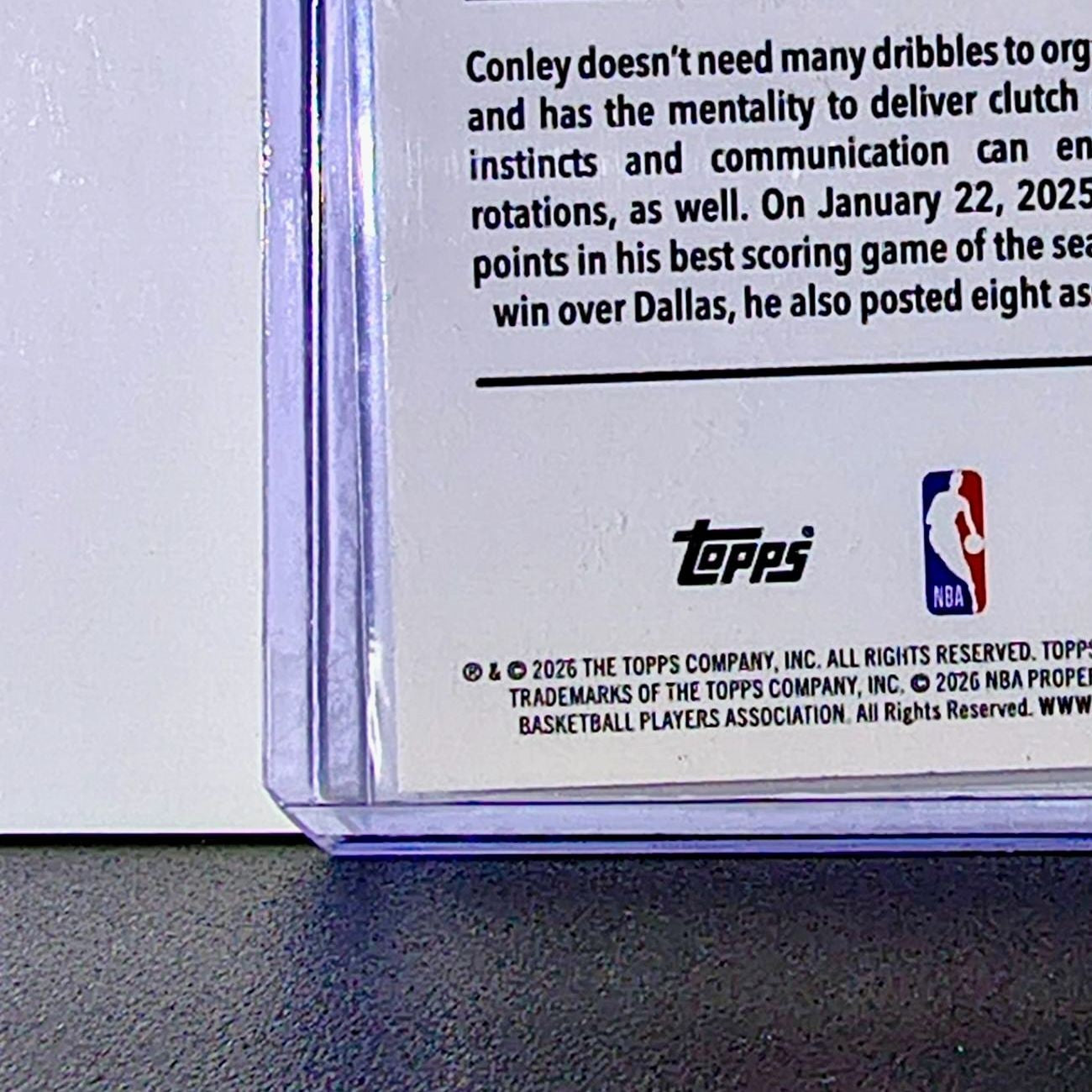 Mike Conley 2025-26 NBA Topps Chrome Update #109 Card Minnesota Timberwolves