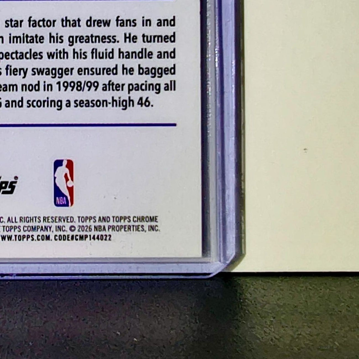 Allen Iverson 2025-26 NBA Topps Chrome Update Refractor #145 Card 76ers