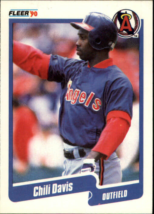 1990 Chili Davis Fleer Baseball Card #129