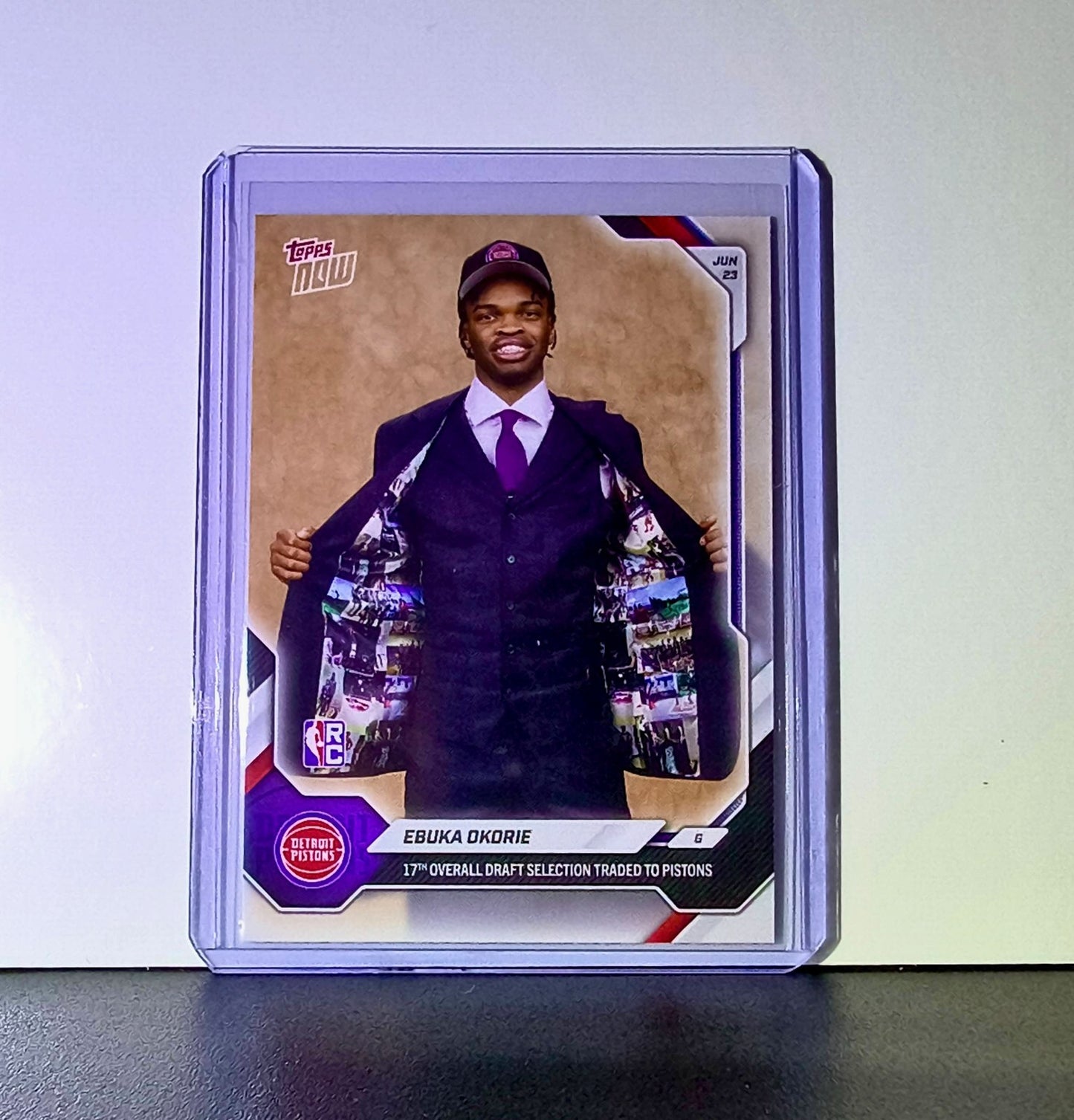 Ebuka Okorie Rookie 2026-27 Topps NBA Draft #EOKO Card Detroit Pistons