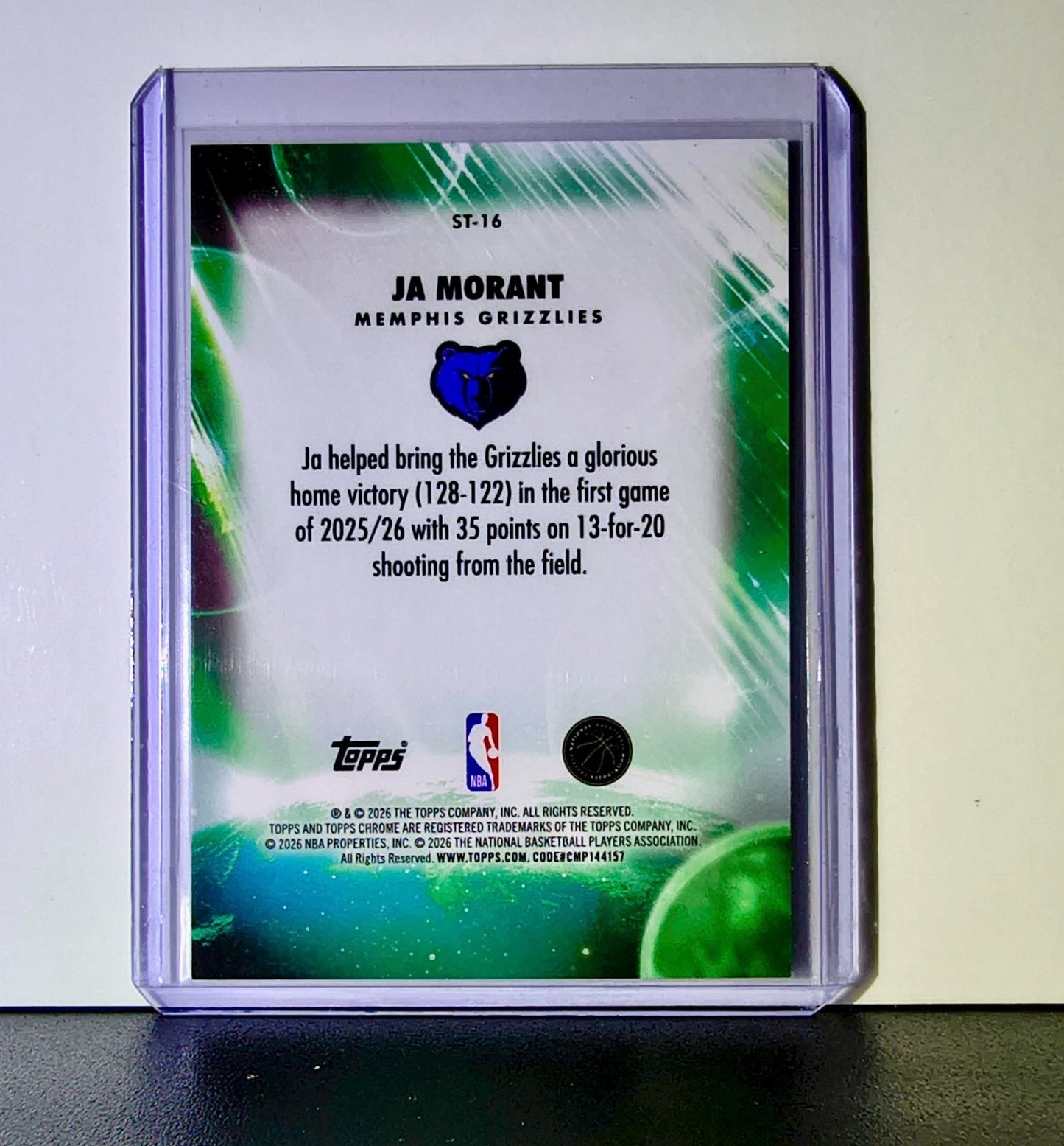 Ja Morant 2025-26 NBA Topps Chrome Update Stratospheric Stars #ST-16 Grizzlies