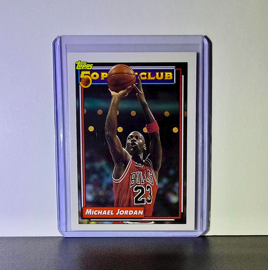 Michael Jordan 1992-93 Topps 50 Point Club #205 Basketball Card Chicago Bulls