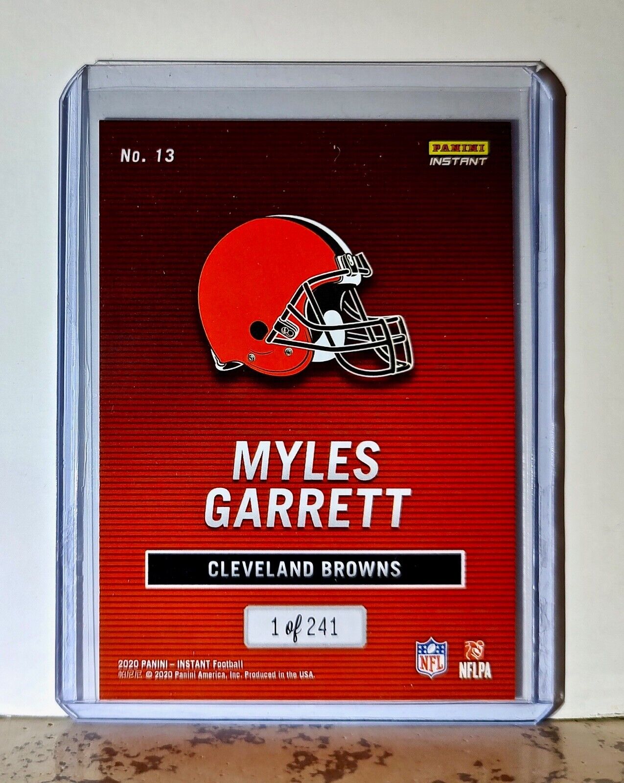 Myles Garrett 2020 Panini All-Pro NFL #13 Football Card 1/241 Cleveland Browns