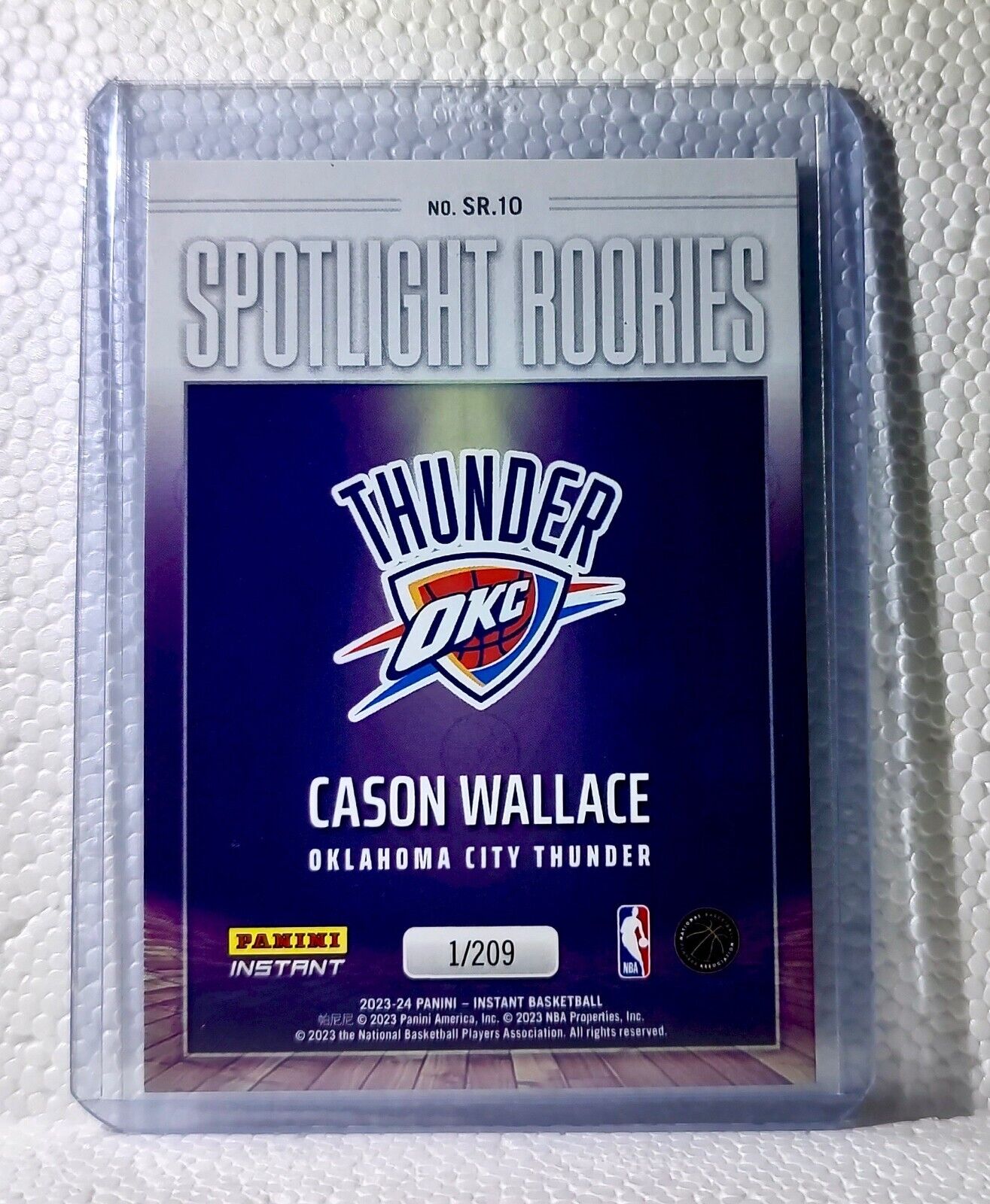 Cason Wallace 2023-24 Panini #10 NBA Spotlight Rookies Basketball Card 1/209