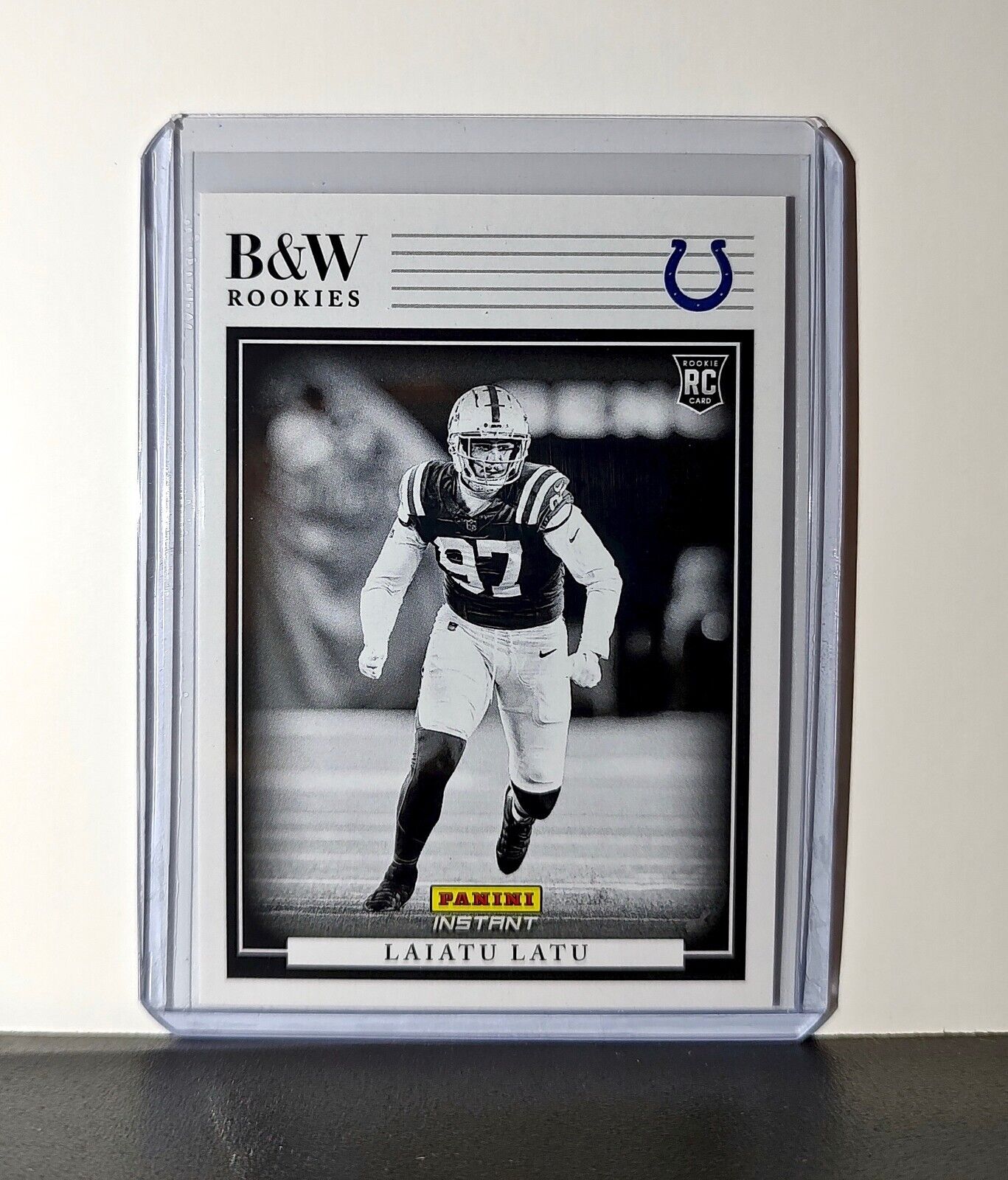 Laiatu Latu 2024 Panini NFL #35 Black & White Rookies Card Colts 1 of 680