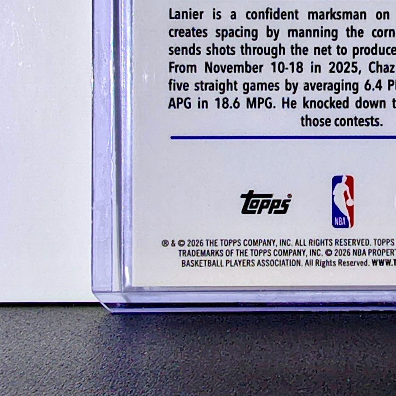 Chaz Lanier Rookie 2025-26 NBA Topps Chrome Update #188 Card Detroit Pistons