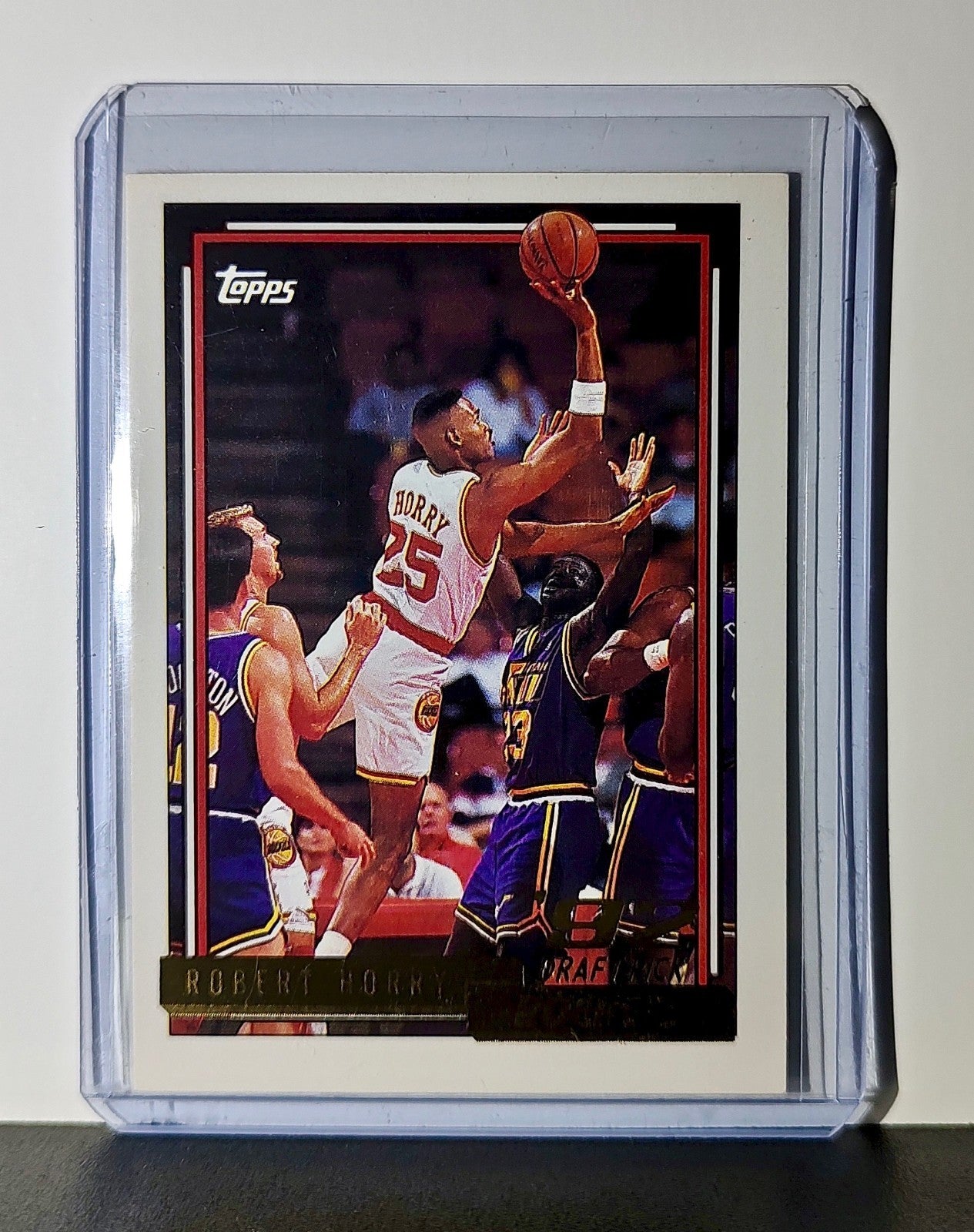 Robert Horry Rookie 1992 Topps Draft Pick NBA #308 Card Houston Rockets