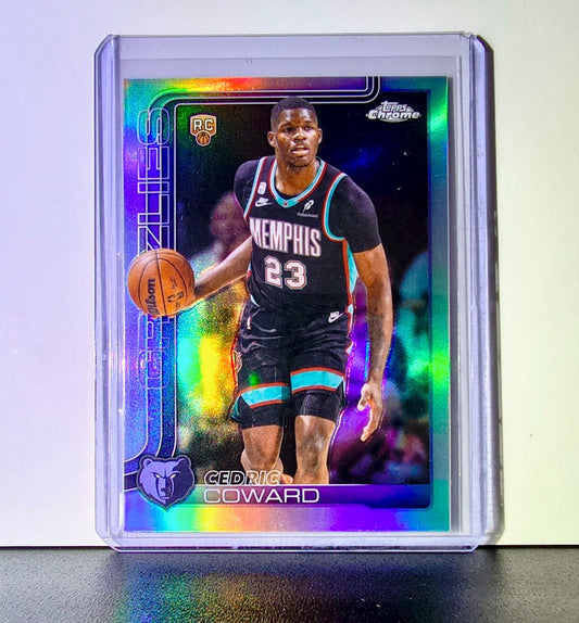 Cedric Coward Rookie 2025-26 NBA Topps Chrome Update Refractor #161 Grizzlies