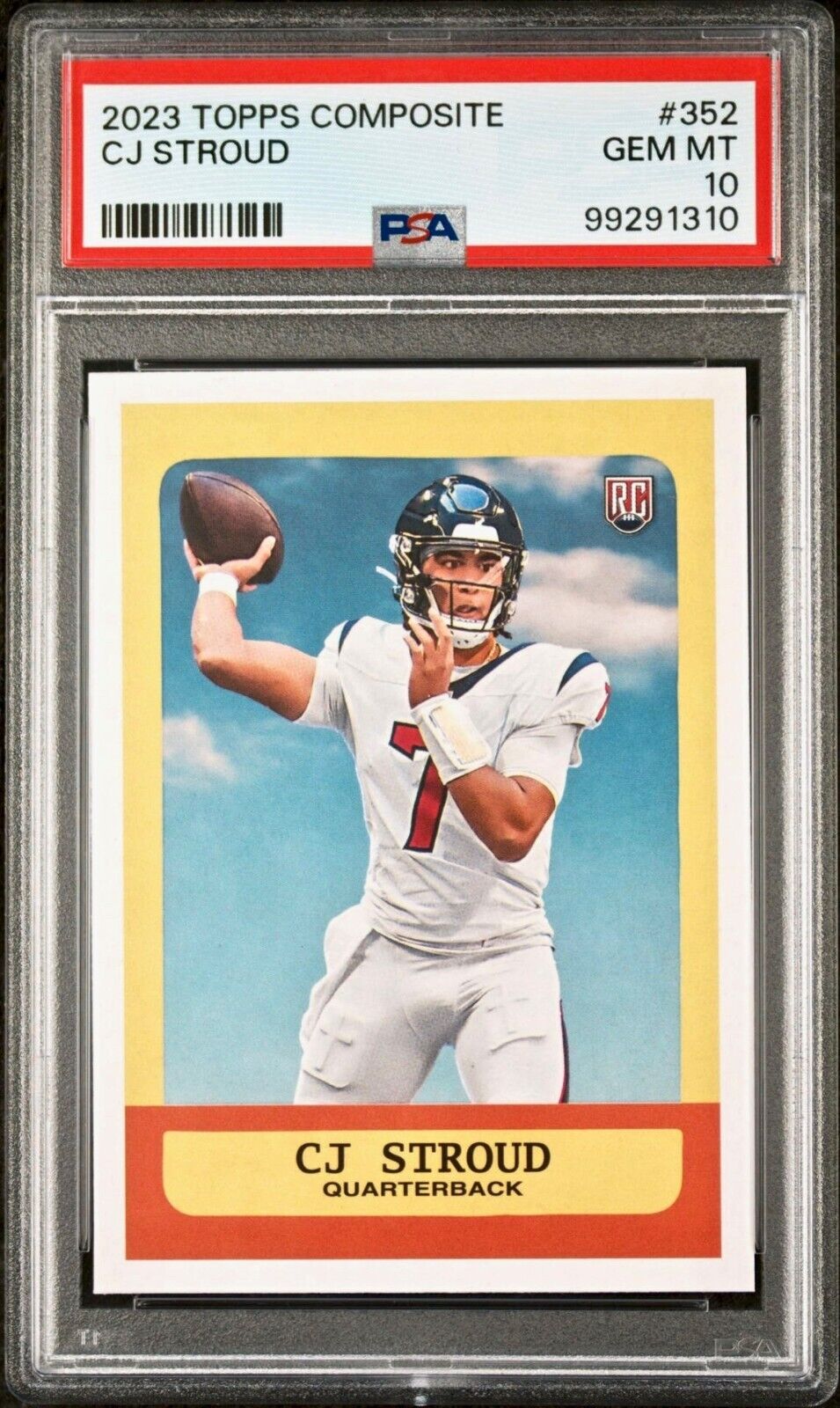 CJ Stroud 2023 Topps Heritage NFL #352 Rookie Football Card PSA 10 Gem Mint