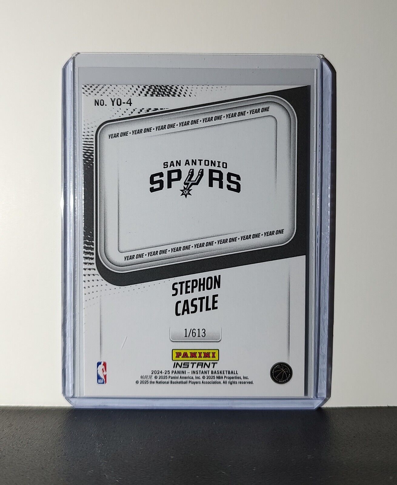 Stephon Castle Rookie Card 2024-25 Panini Year One #4 Basketball Spurs 1/613