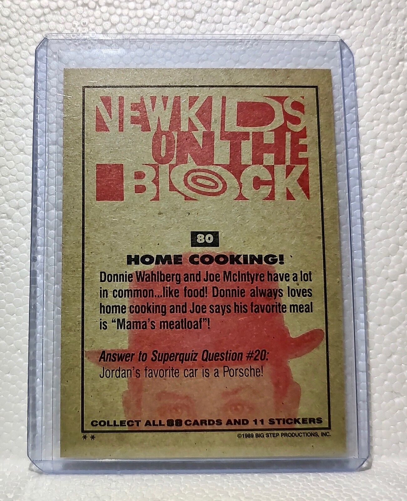 Home Cooking! 1989 New Kids on the Block #80 Trading Card