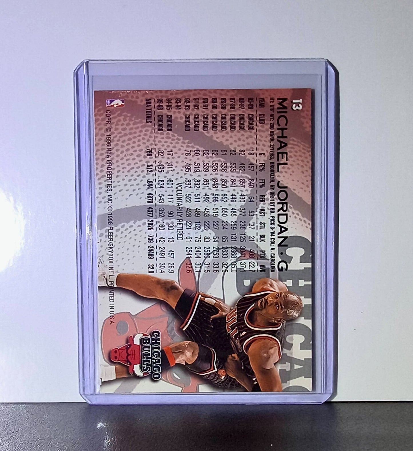 Michael Jordan 1996-97 Fleer #13 Basketball Card Chicago Bulls