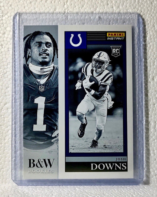 Josh Downs 2023 Panini NFL #24 Black & White Rookies Card Colts 1/216