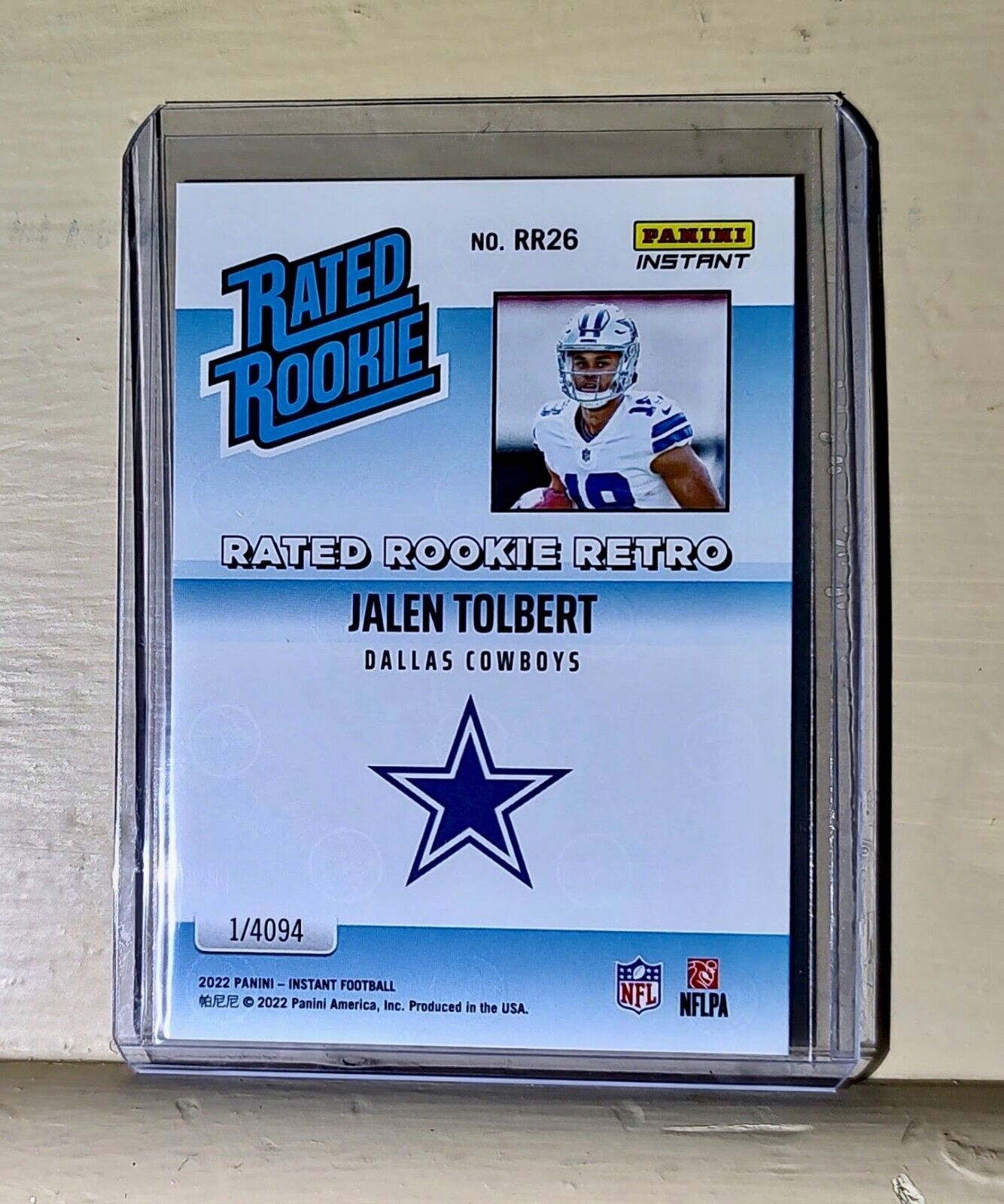 Jalen Tolbert 2022 NFL Panini #26 Rated Rookie Retro Football Card 1/4094