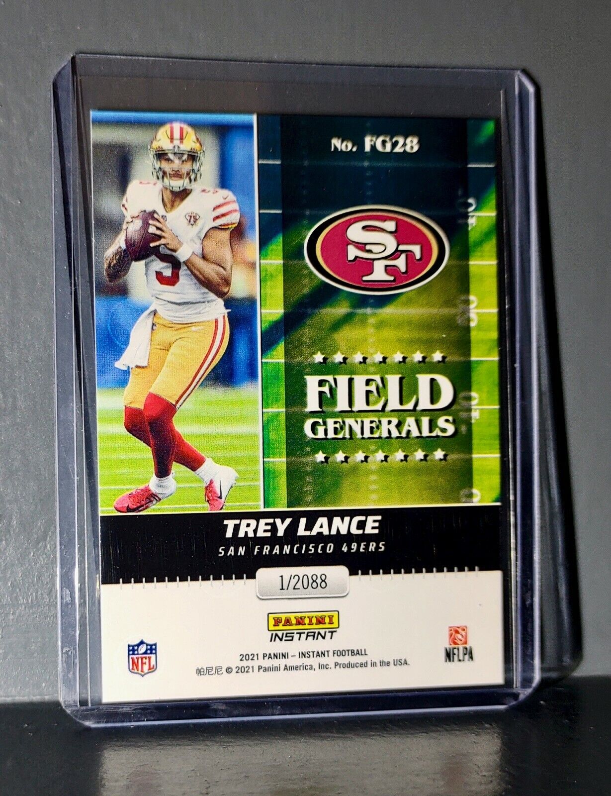 Trey Lance 2021 Panini NFL Instant Field Generals #28 Rookie Card 1 of 2088