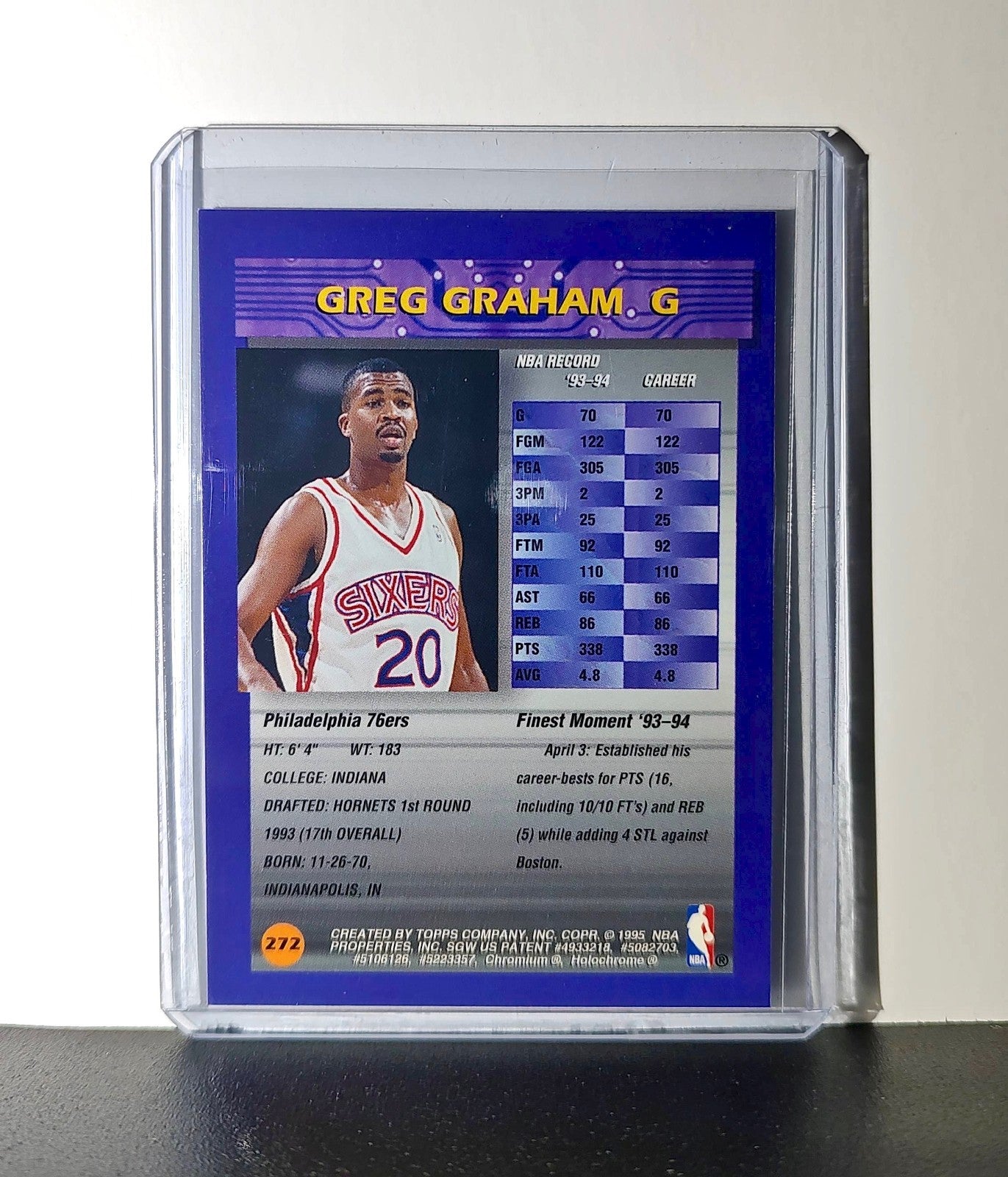 Greg Graham 1994-95 Topps Finest #272 Basketball Card
